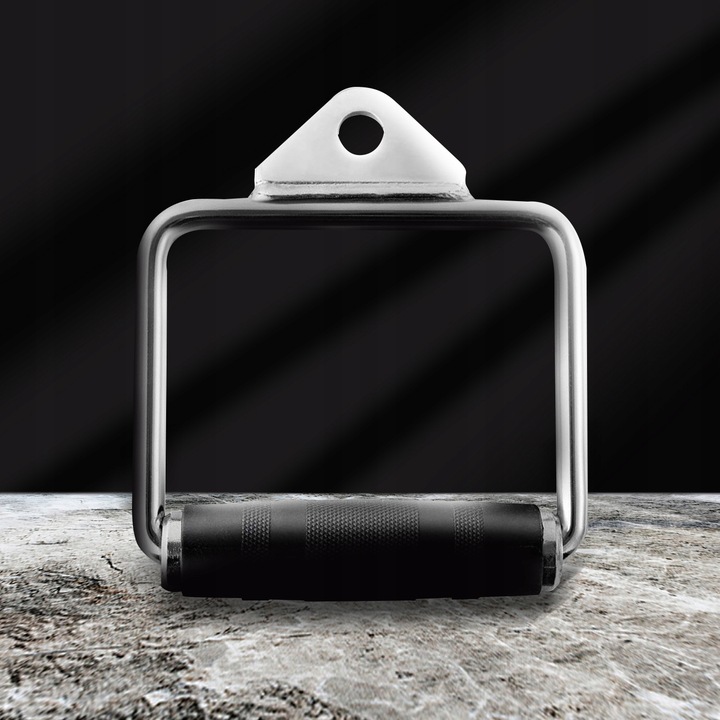 Uchwyt DO WYCIĄGU atlasu pojedynczy OBROTOWY Stalowy Ryflowany do Ćwiczeń