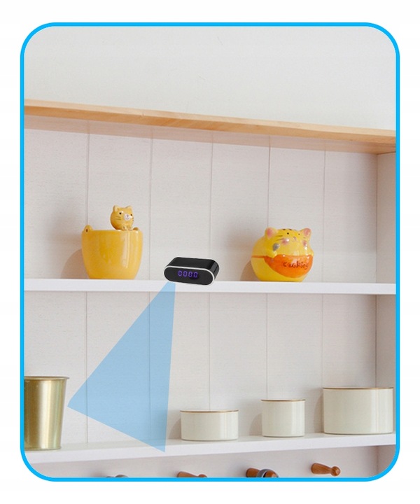 Zegar Z Ukrytą Kamerą / ZEGAREK SZPIEGOWSKI UKRYTA MINI KAMERA TRYB NOCNY