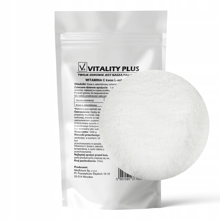 Witamina C w PROSZKU 100% KWAS l-askorbinowy 1kg