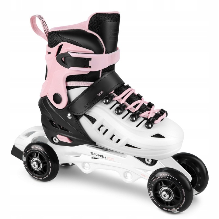 SPOKEY 4w1 Łyżworolki Rolki Łyżwy Hokejowe Regulowane Dziecięce Kółka LED