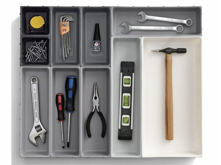 ORGANIZER KUCHENNY NA SZTUĆCE WKŁAD DO SZUFLADY POJEMNIK MODUŁOWY POJEMNY