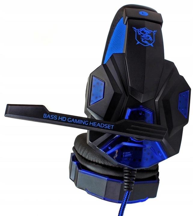 SŁUCHAWKI DLA GRACZY GAMINGOWE LED Mikrofon +COMBO