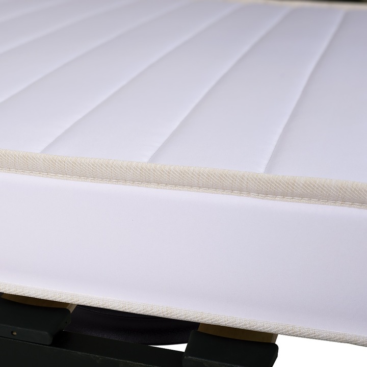 Łóżko polowe turystyczne składane 200 cm x 80 cm biały