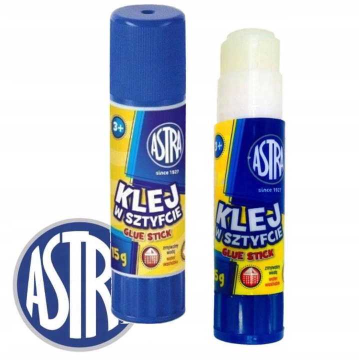 24x Astra KLEJ W SZTYFCIE Szkolny Biurowy Mocny Całe Pudełko 15g Astra