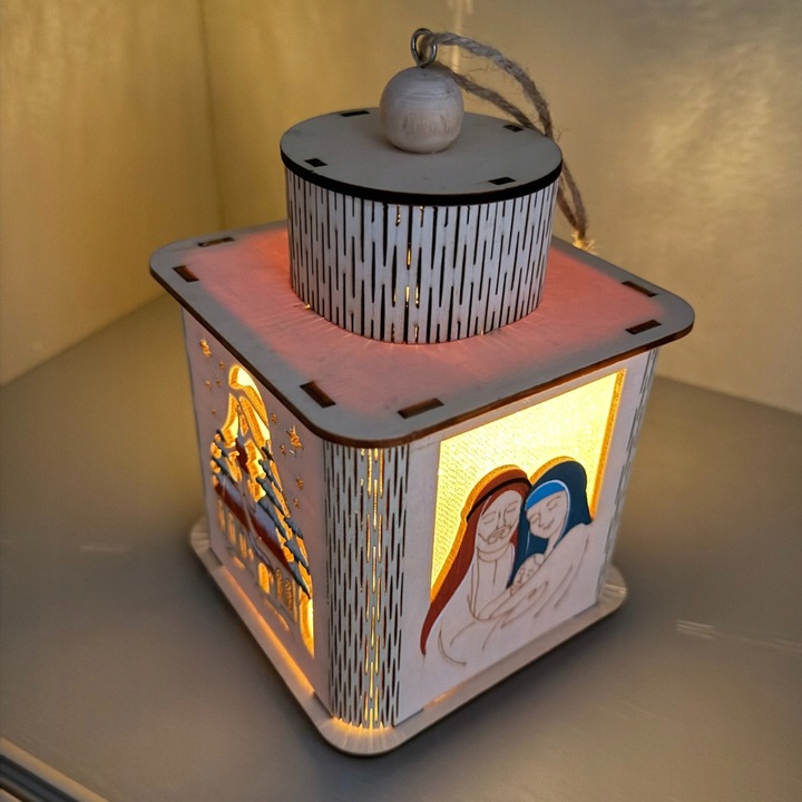 Lampion na roraty, lampion adwentowy dla dzieci Lampion świąteczny z LED