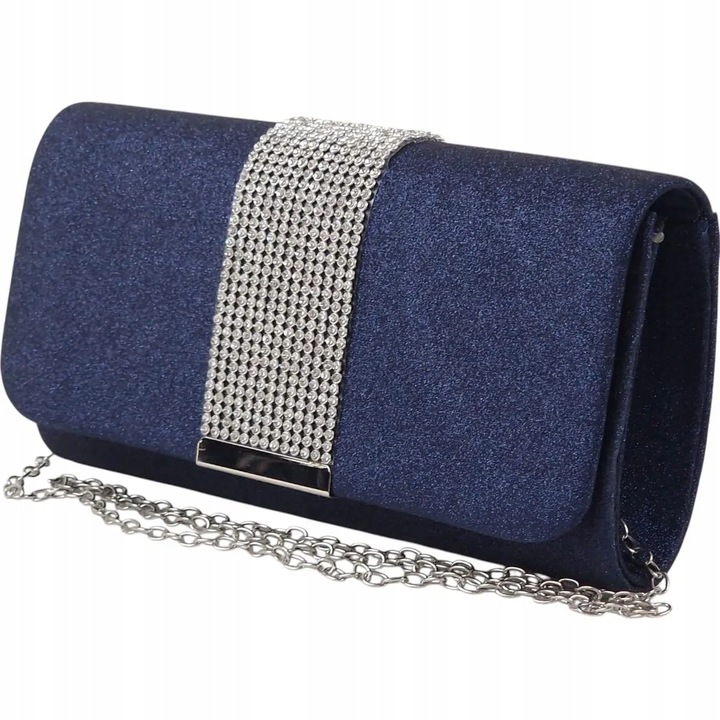 Torebka kopertówka wizytowa wieczorowa granatowa