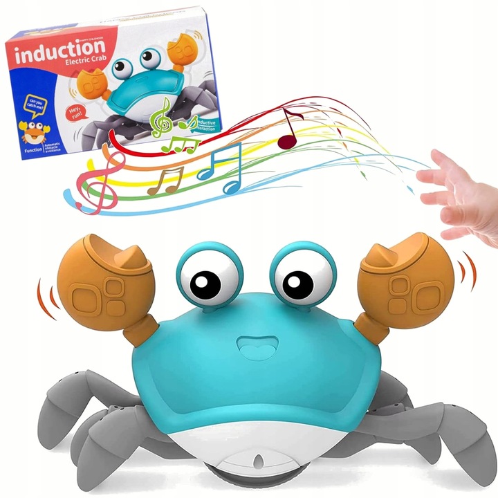PEŁZAJĄCY KRAB INTERAKTYWNY ZABAWKA dla dzieci DŹWIĘK MUZYKA Do Raczkowania