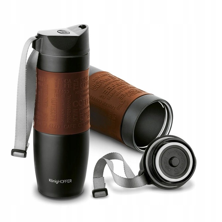 Kubek termiczny do kawy i herbaty 480 ml Brązowy