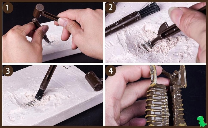 ZESTAW ARCHEOLOG WYKOPALISKA SKAMIELINY DINOZAUR SZKIELET T-REX + GRATIS