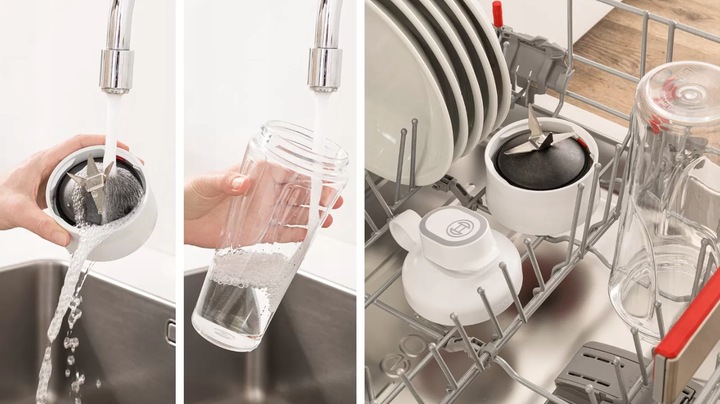 Blender kielichowy Bosch MMB2111T 450W Stalowe ostrze Butelka ToGo Sportowy