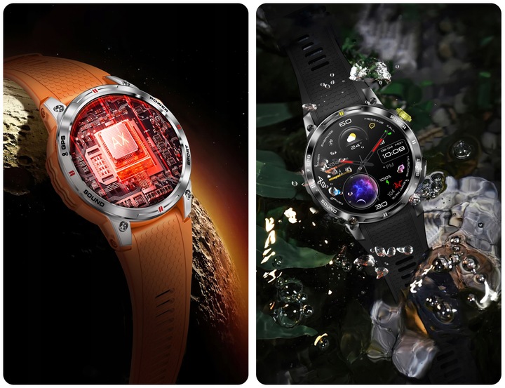 SMARTWATCH DAMSKI Z GPS MENU PL AMOLED 400mAh ROZMOWY CIŚNIENIE PULS SPORT