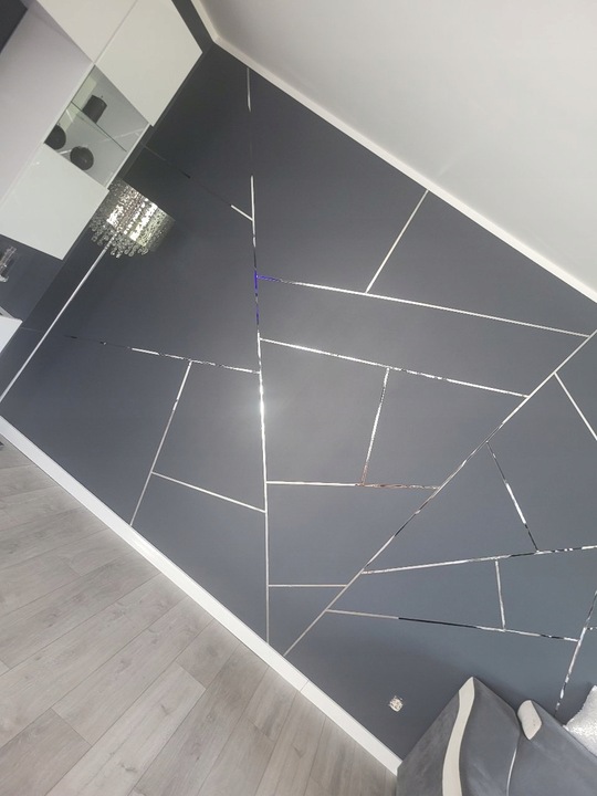 Listwy Chrom Taśma Ozdobna Samoprzylepna Srebrna Dekoracyjna Lustro 2cm 10m