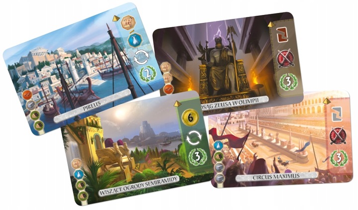 POJEDYNEK 7 CUDÓW ŚWIATA GRA PLANSZOWA KARCIANA TOWARZYSKA RODZINNA REBEL