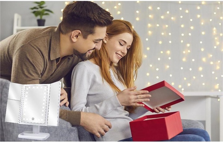 Podswietlane Lusterko do Makijazu LED Kosmetyczne