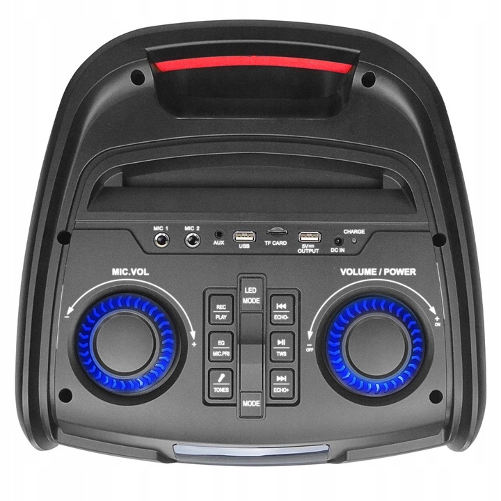 GŁOŚNIK BLUETOOTH PRZENOŚNY KARAOKE MANTA 100W USB