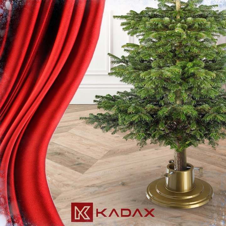 STOJAK POD CHOINKĘ CHOINKOWY PODSTAWKA DRZEWKO 2m POJEMNIK NA WODĘ 1L ZŁOTY