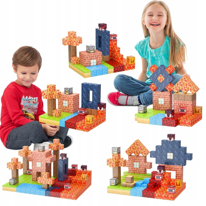 KLOCKI MAGNETYCZNE MAGNETYCZNY ZESTAW KLOCKÓW WYSOKA JAKOŚĆ 100PCS