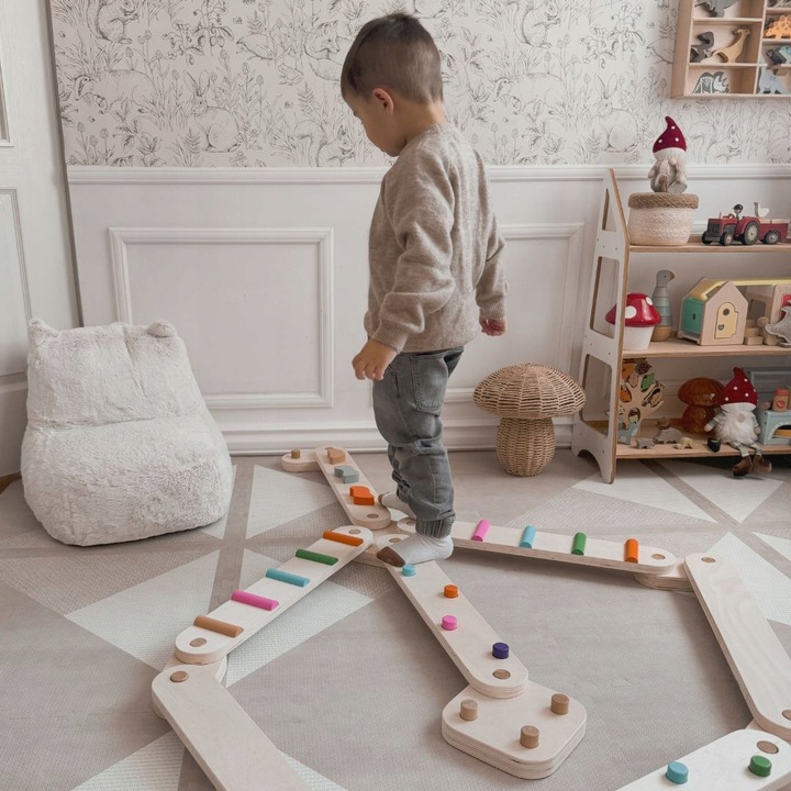 DREWNIANY TOR BALANSOWY XL ŚCIEŻKA SENSORYCZNA 14e