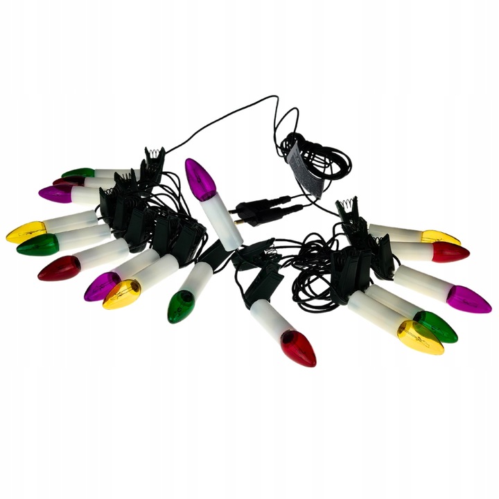 Lampki choinkowe tradycyjne Światełka na choinkę Retro PRL Żabki Świeczki 5