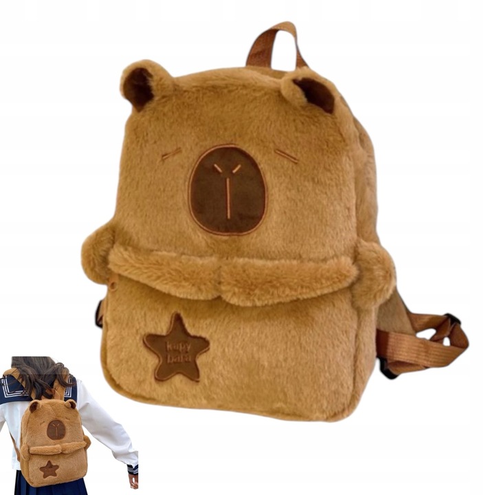 PLECAK PLUSZOWY KAPIBARA PLECACZEK DO PRZEDSZKOLA SZKOŁY DLA DZIECKA DZIECI