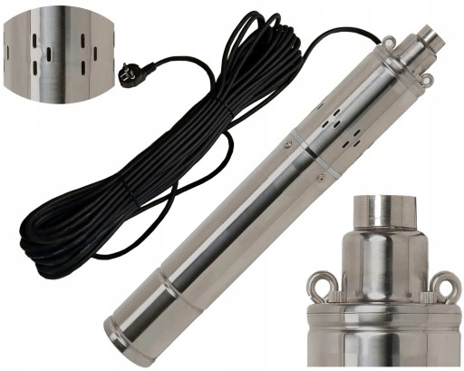 POMPA GŁĘBINOWA ŚRUBOWA DO WODY CZYSTEJ STUDNI WIERCONA 4" + KABEL 20M