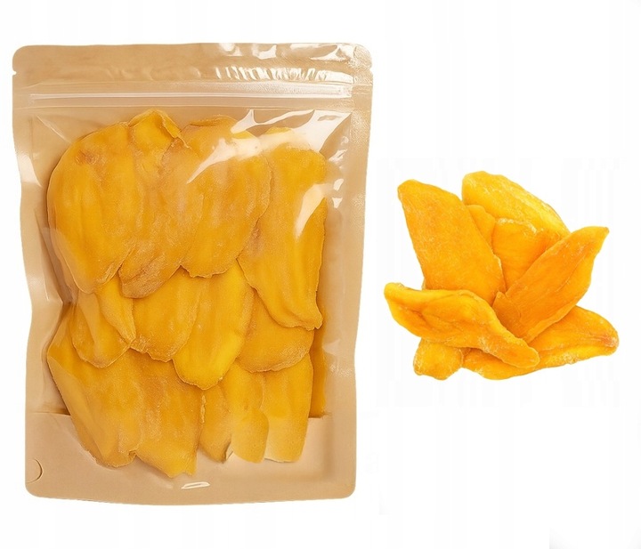 Mango suszone PLASTRY tylko 3% cukru SOCZYSTE płatki 500g SŁODKA PRZEKĄSKA