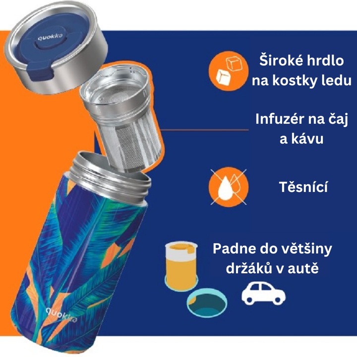 Kubek termiczny z sitkiem Boost Quokka 400 ml Exotic pink