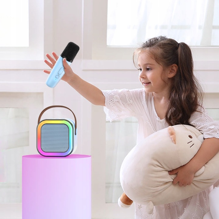 ZESTAW KARAOKE 2 MIKROFONY + GŁOŚNIK BEZPRZEWODOWY BLUETOOTH SUPER DŹWIĘK