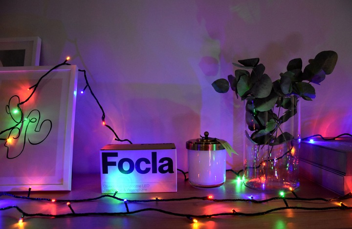 LAMPKI CHOINKOWE ZEWNĘTRZNE 500LED MULTIKOLOR - STAŁE ŚWIATŁO IP44 - MOCNE