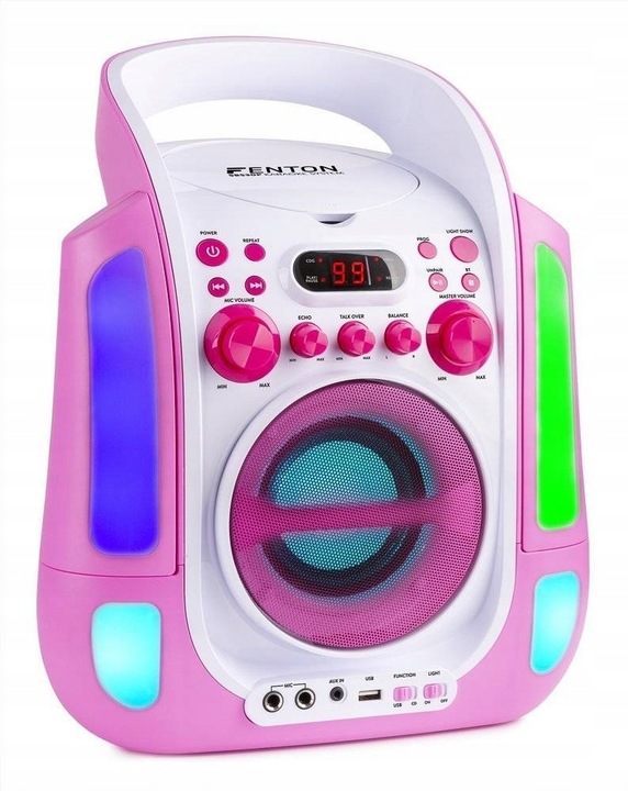 Zestaw KARAOKE głośnik bluetooth CD+G/2 mikrofony