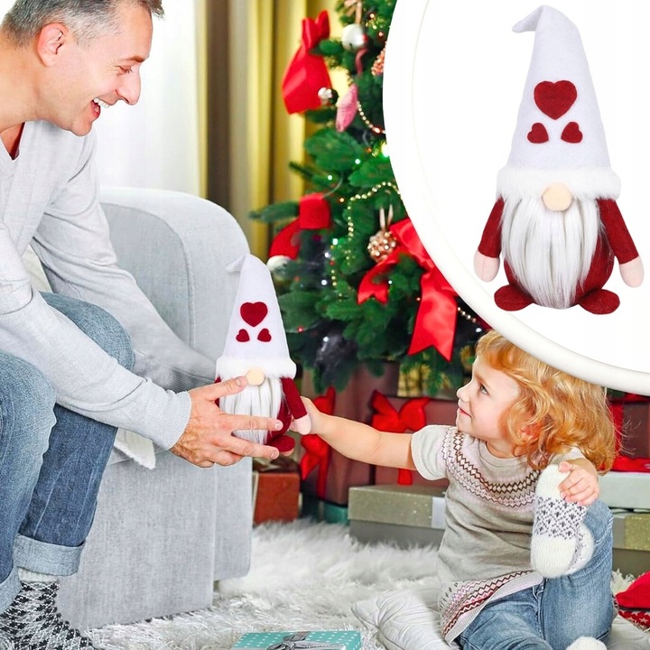 SKRZATY POD CHOINKĘ ŚWIĄTECZNE KRASNALE GNOMY OZDOBA NA ŚWIĘTA 2SZT KOMPLET