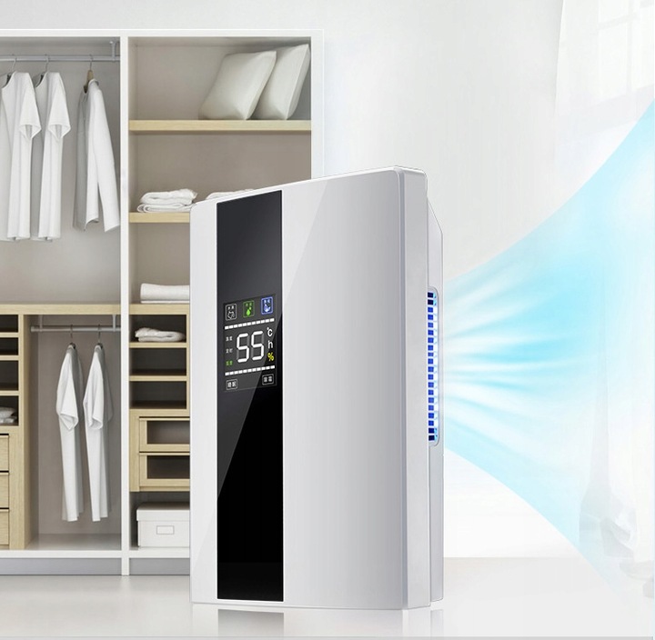MOCNY OSUSZACZ POWIETRZA 90W Pochłaniacz Wilgoci do domu łazienki + PILOT
