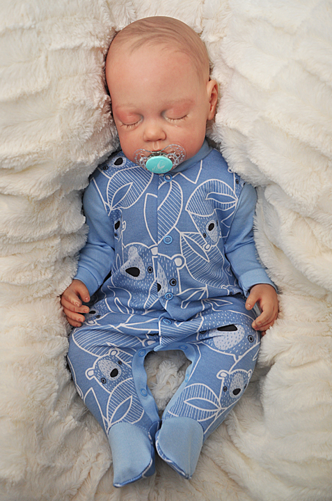 PAJAC PAJACYK niebieski w misie 187N ROBIK r.86