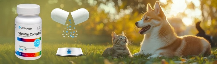 WITAMINY DLA PSA I KOTA 30 kapsułek VETAMED VitaMin Complex + GRATIS