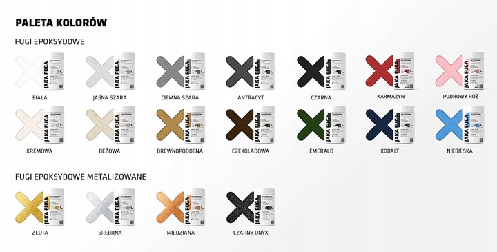 JAKA FUGA | epoksydowa FUGA CIEMNA SZARA 1kg