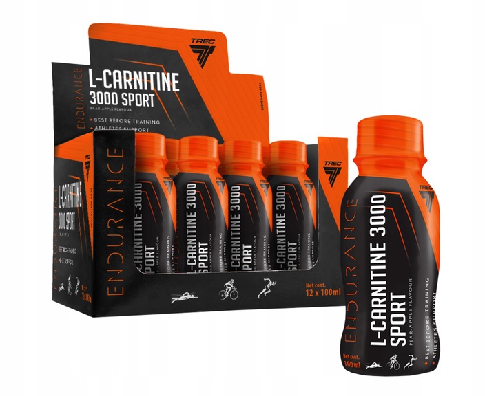 SHOT KARNITYNA REDUKCJA L-CARNITINE 3000 SPORT 12x100ml PEAR-APPLE