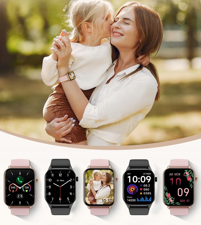 Zegarek Damski Smartwatch 380MAH ROZMOWY AMOLED Z Pomiar Cukru Ciśnienie