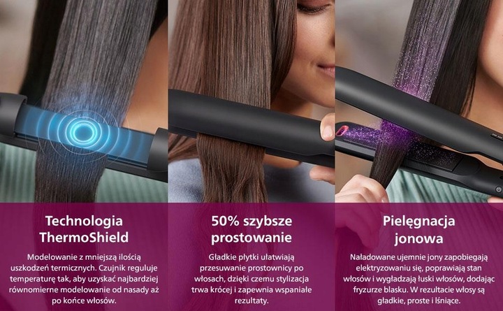 NOWA Prostownica do włosów PHILIPS BHS 510 ThermoShield