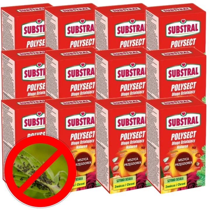 12x POLYSECT długo działający Naturen Substral 100ml na mszyce przędziorki