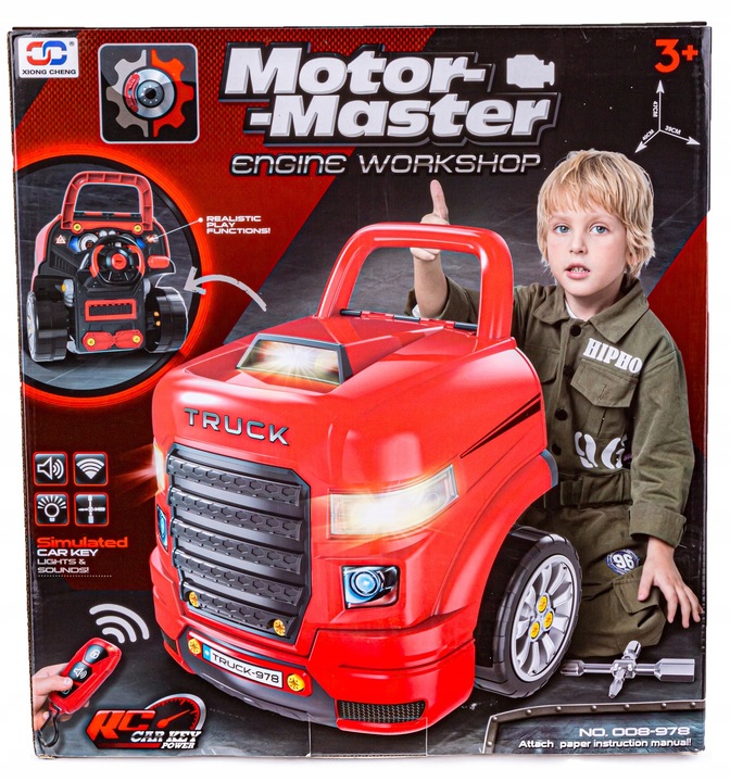 ZESTAW WARSZTAT MECHANIKA SAMOCHÓD SILNIK DO ROZKRĘCANIA AUTO Pilot Dźwięk