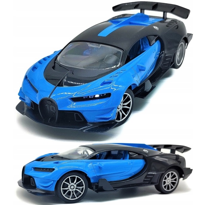 Samochód ZDALNIE STEROWANY RC AUTO KIEROWNICA PEDAŁY Niebieski