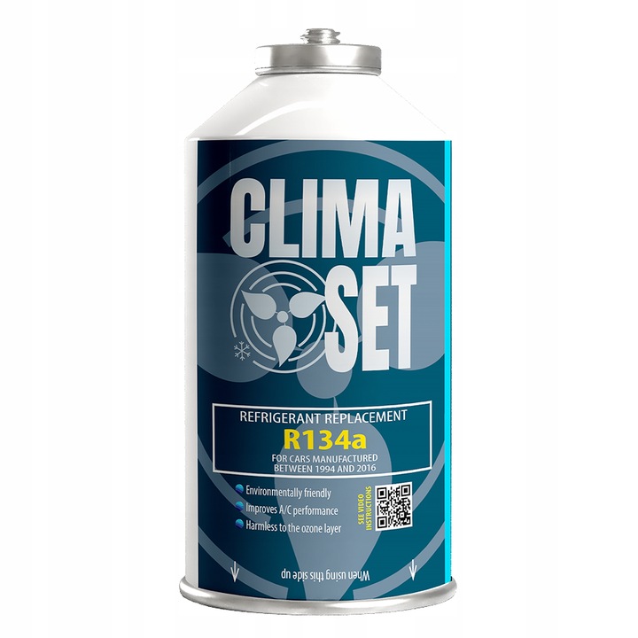 ClimaSet 3w1 R134a + gaz R134a do nabijania klimatyzacji z przewodem 800g