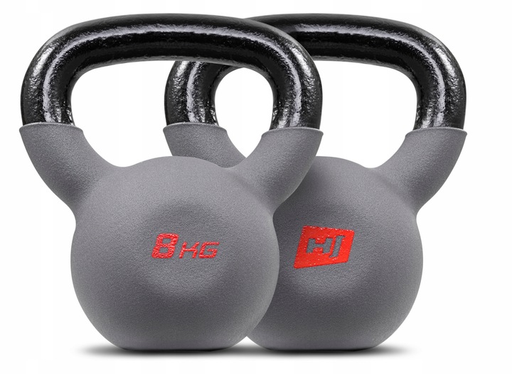 Kettlebell 8kg kettle odważnik żeliwny ciężarek do ćwiczeń crossfit mocne
