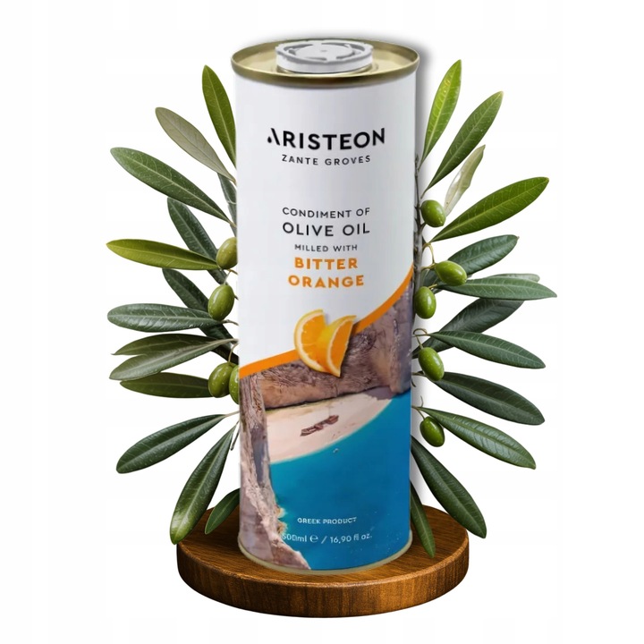 Oliwa z oliwek EXTRA VIRGIN z pomarańczą GRECKA 0,5L TŁOCZONA NA ZIMNO