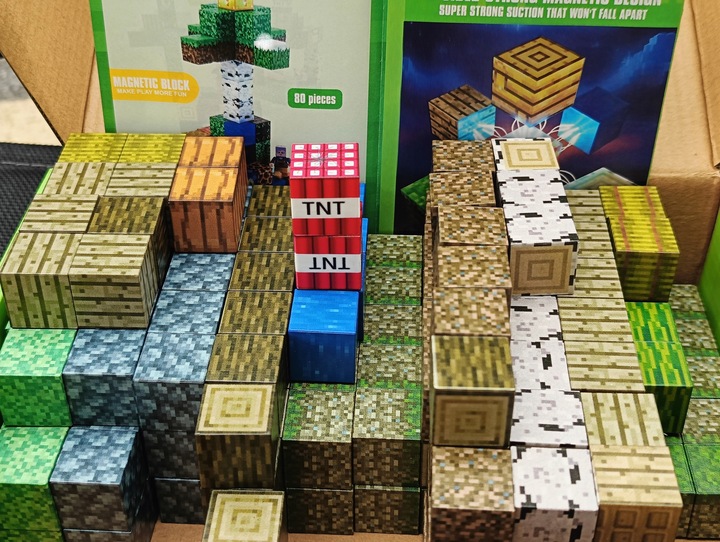 KLOCKI MAGNETYCZNE MOCNE KLOCKI SZEŚCIANY 25 EL