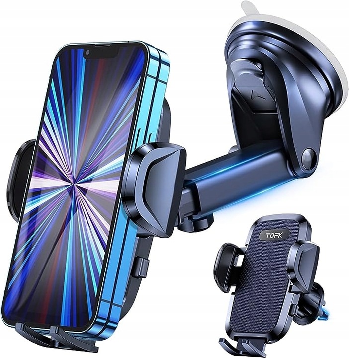 Uniwersalny TOPK uchwyt do samochodu na telefon obracany obrotowy o 360°