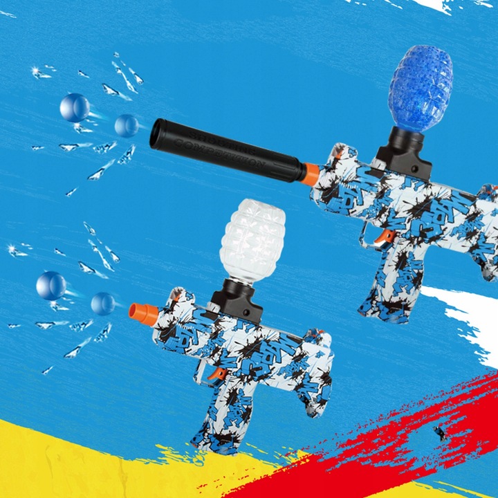 Pistolet Karabin Na Żelowe Kulki DUŻY Zestaw Automatyczny Broń Automat