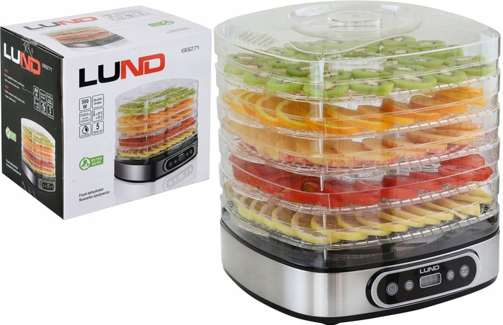 LUND SUSZARKA SPOŻYWCZA DO GRZYBÓW OWOCÓW WARZYW 500W CZASOMIERZ 5 TAC