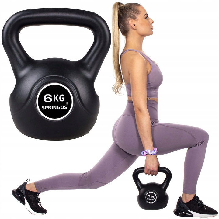 KETTLEBELL DO ĆWICZEŃ 6 kg KULA KETLE HANTLA FITNESS ABS HANTEL CIĘŻAR
