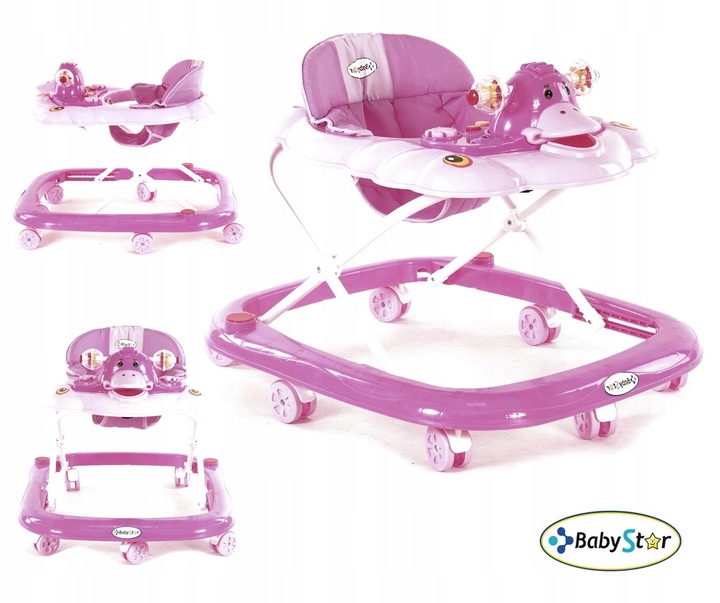 JEŹDZIK CHODZIK INTERAKTYWNY DLA DZIECI REGULACJA WYSOKOŚCI PCHACZ 3 KOLORY